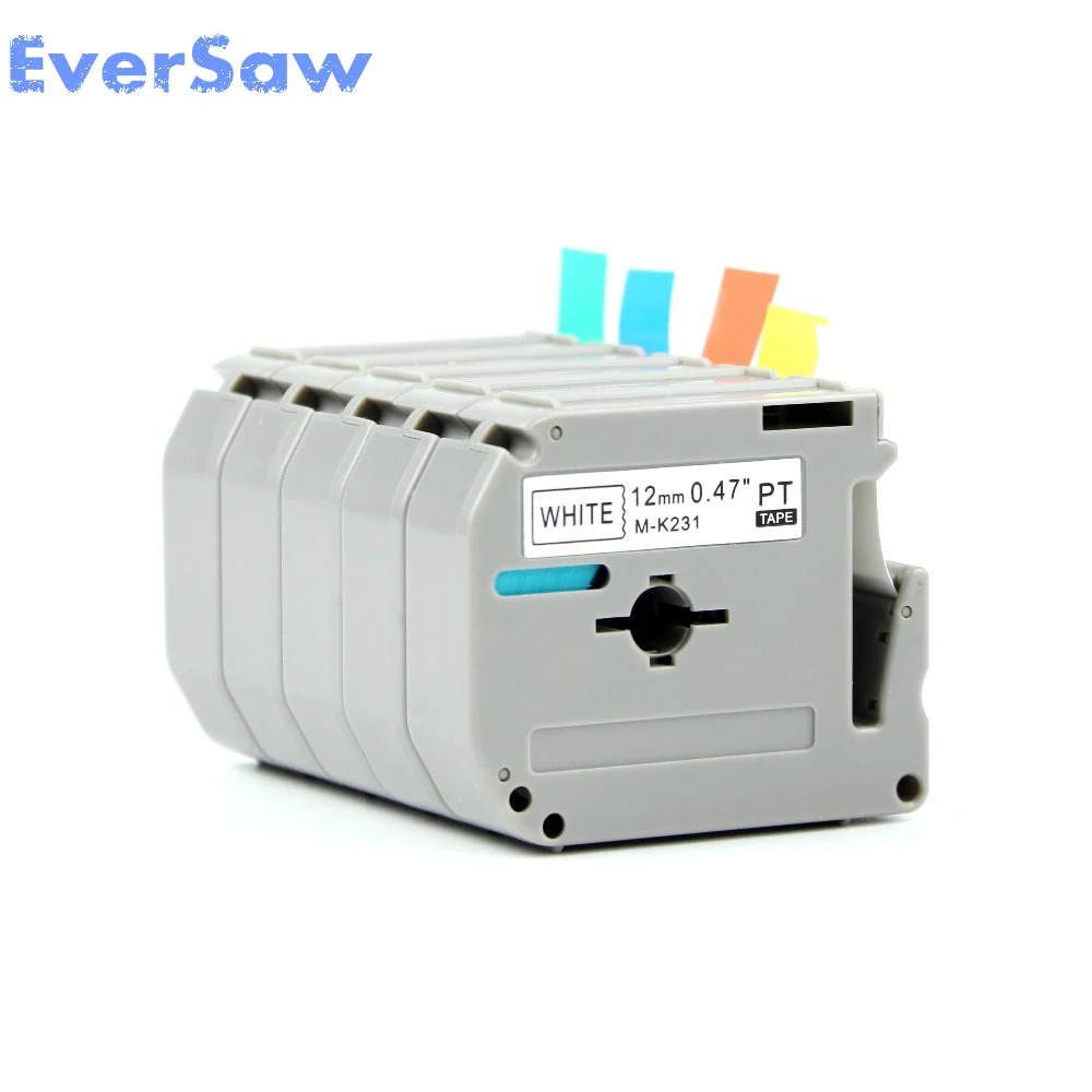 

10pk/lot Mixed colors Mk231 Mk631 MK431 MK 531 MK-731 M tape for Brother P-touch printers PT80/pt90 etc