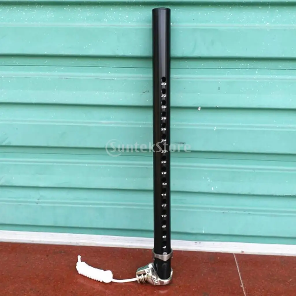 Windsurfing Windsurf Aluminum Extension Quick Release Skinny Mast Extension with Sliding Collar & Rope Adjustable 34cm Black