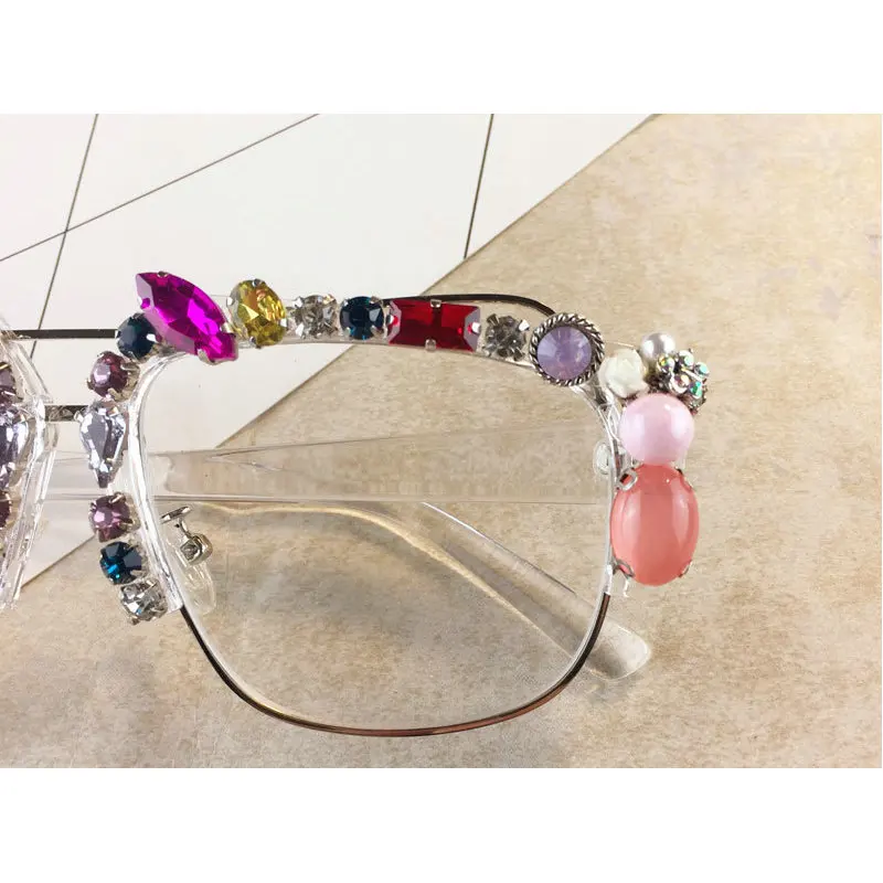 Новые блестящие солнцезащитные очки с бриллиантами Женские брендовые дизайнерские зеркальные солнцезащитные очки с коробкой FML