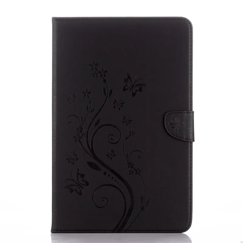 Printing Magnetic Wallet Smart Tablet Case For SAMSUNG Galaxy Tab A A6 10.1 P580 P585 Butterfly Embossed Flip PU Leather Cover (7)