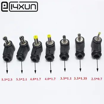 

10pcs Male DC Power Plug Connector Angle 90 degree L Shaped plastic 5.5*2.5 5.5*2.1 4.8*1.7 4.0*1.7 3.5*1.35 3.5*1.1 2.5*0.7mm
