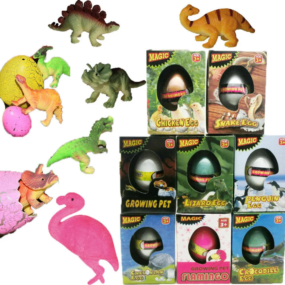 GA Magic Hatch Dinosaurier hinzufügen Wasser wachsen Dino Ei Kid Spielzeug 