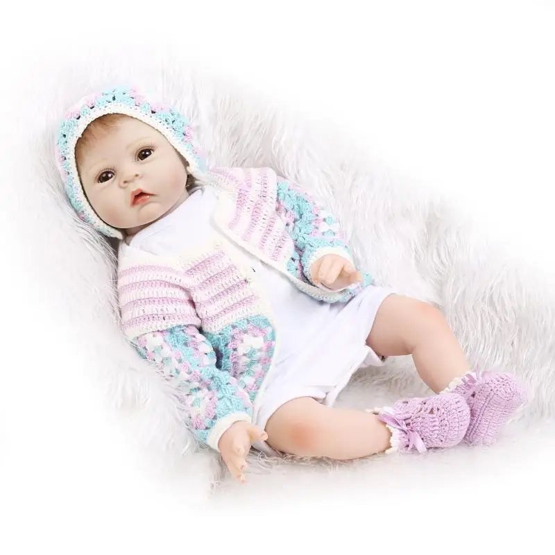 

55cm Big boneco de silicone reborn doll brinquedos de menina dolls Free shipping