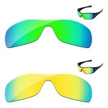 24 K золотой и Изумрудный зеленый 2 шт зеркальные поляризованные Сменные линзы для солнцезащитных очков Antix оправа UVA и UVB Защита