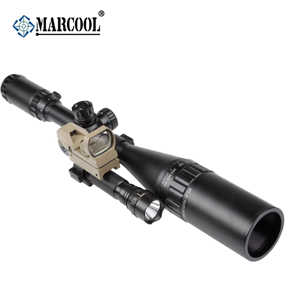 Marcool EST 4-16X50 AOIRGBL luneta para rifle Red Dot Airsoft Air Rifle оптика пистолеты телескопический прицел цель Охота