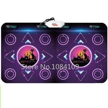 

New PC English menu double dance pad Non-Slip Dancing Step Dance Game Mat Pad for PC & TV