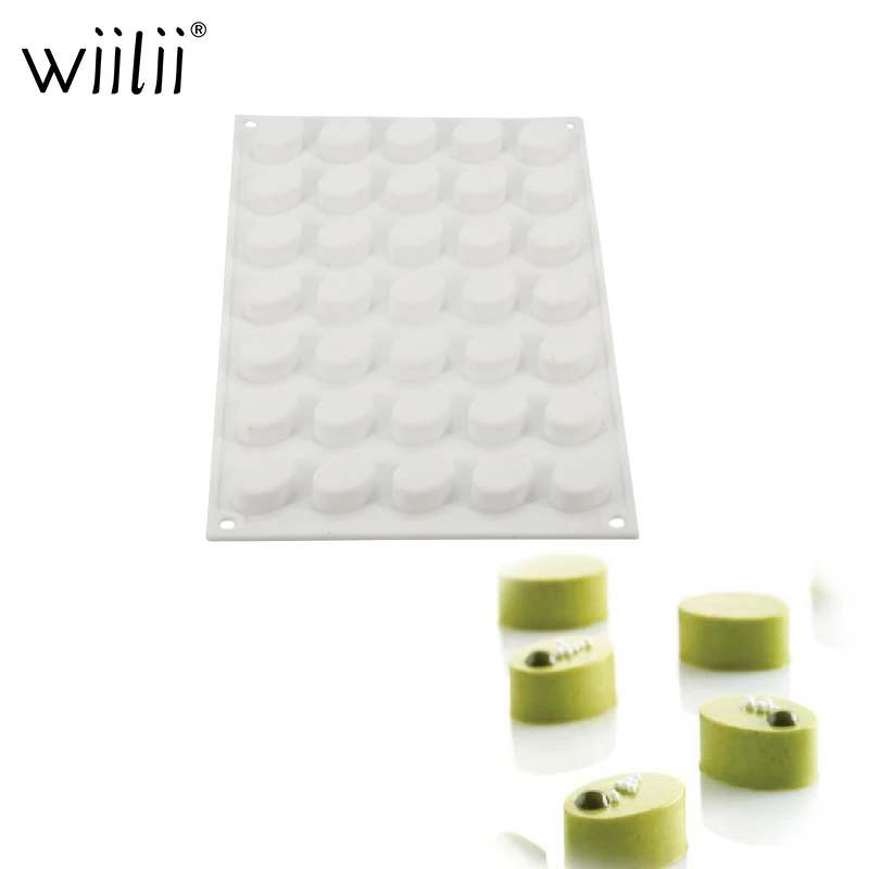 

35 Cavities Silicone Mold For Cake Chocolate Decorating Tools Cream Pastries Cookie Molds MICRO OVAL Candy Mould DIY Baking Tool