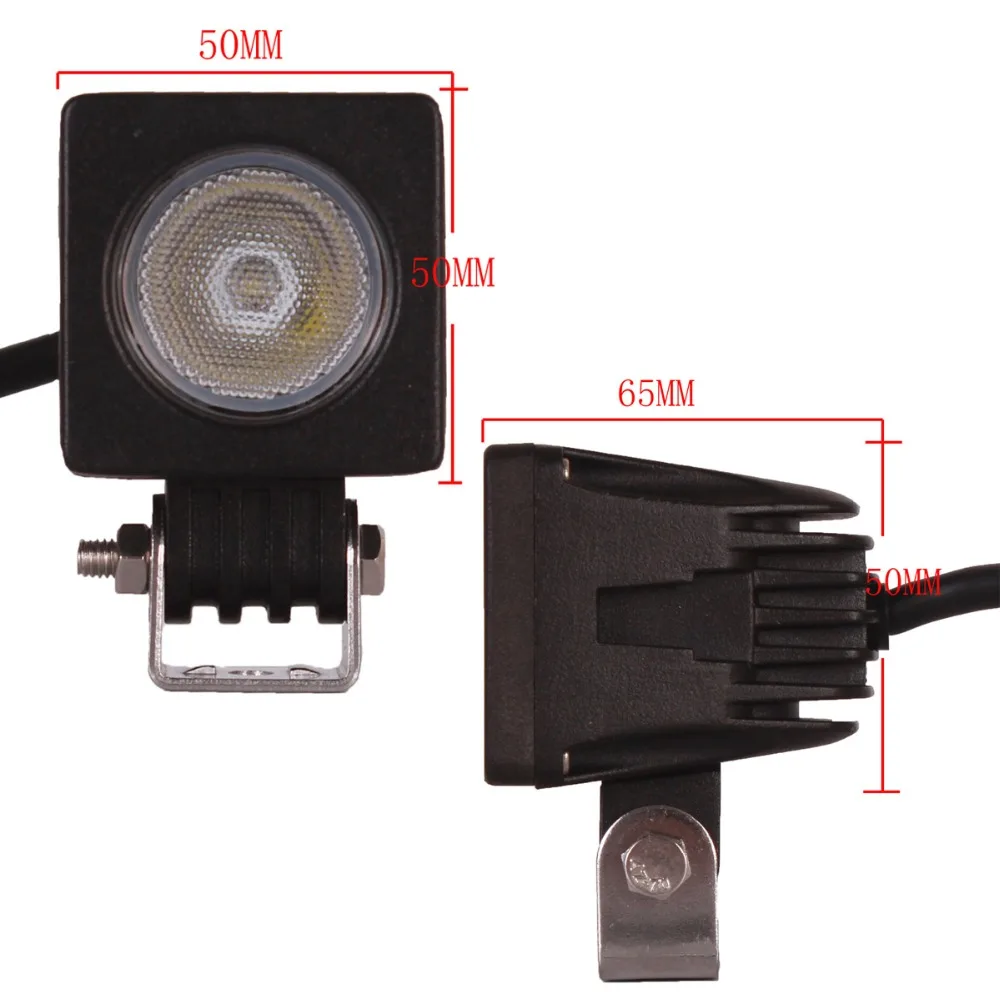 10 Вт светодиодный рабочий светильник 12 в 24 в 2 дюйма мини автомобиль грузовик ATV мотоцикл 4X4 4WD трактор велосипедный индикатор противотуманная фара вождения головной светильник