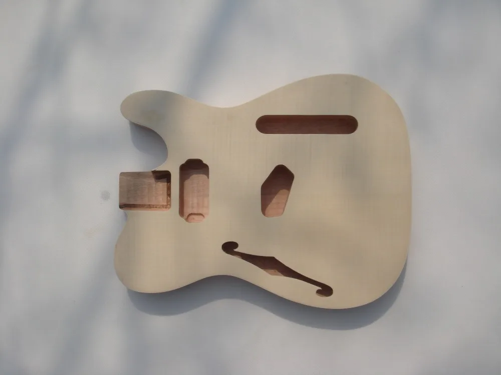DIY гитарные детали- высшего класса Незаконченный корпус электрогитары, клена покрытый гитарный корпус