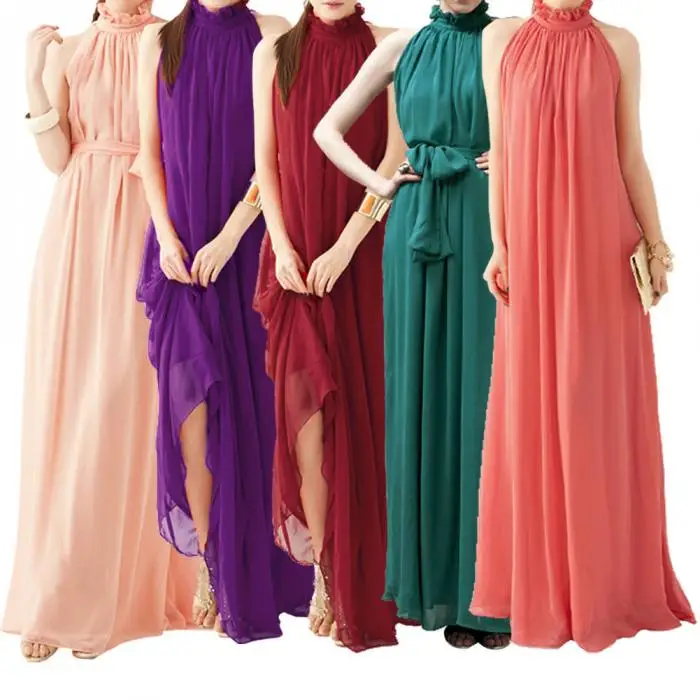 Plus Size - Multi Wear Elegant Chiffon Dress (Up To Us 18)