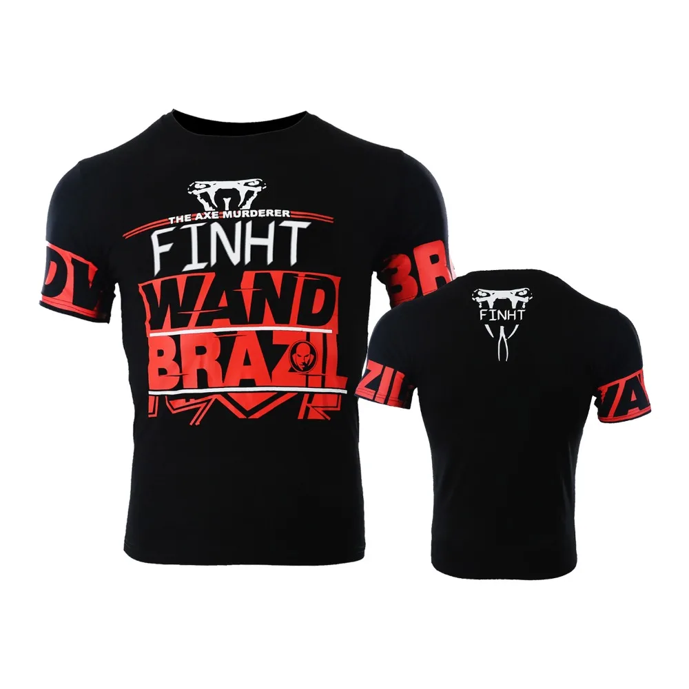 Лето 2019 Новинка Wanderlei Wand Conflict короткий рукав MMA Muay Thai Wrestling Фитнес Футболка мужская