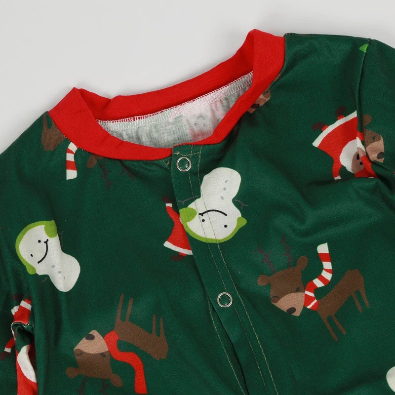 Комплект одинаковых рождественских пижам для всей семьи; одежда для сна с рисунком оленя для женщин и детей; Модная одежда для сна для папы и детей; новогодние Семейные комплекты