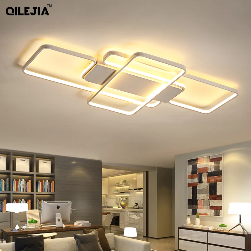 

Led Ceiling Light with Remote Control for Living Room Bedroom Restaurant Rectangle Aluminum body AC80-260V Lighting Fixture Dero