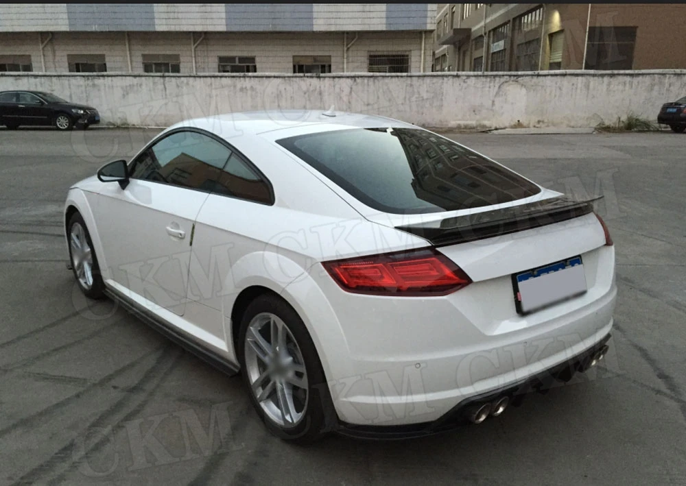 BT Стиль углеродного волокна задний спойлер для Audi TT TTS TTRS FRP задний багажник крылья