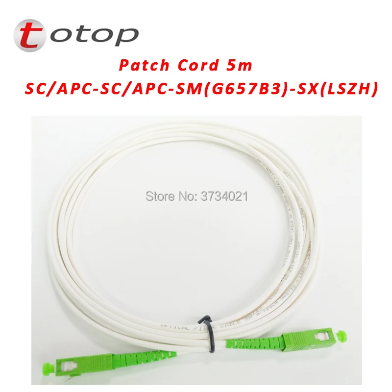Customized length fiber cable Patchcord SCAPC SM SX item 5M G657B3 | Мобильные телефоны и аксессуары