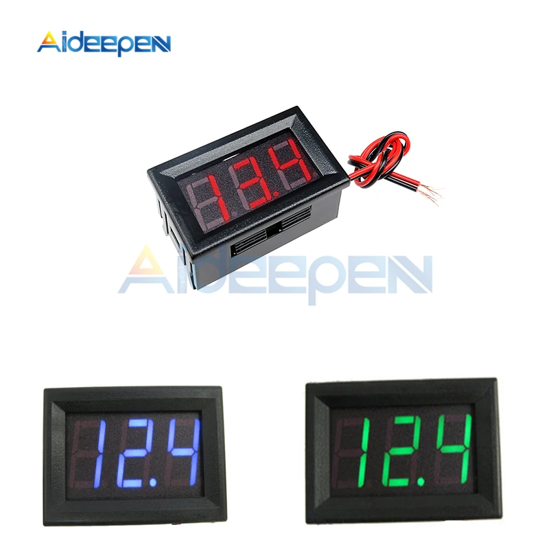 

Mini LED Digital Voltmeter DC 4.5V to 30V Digital Voltmeter Voltage Panel Meter For 6V 12V 24V Electromobile Motorcycle Car