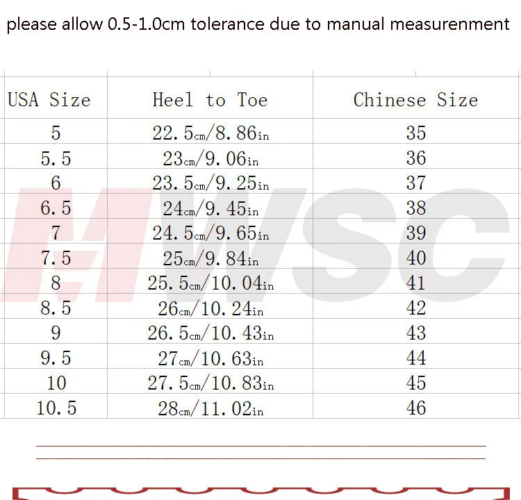women size