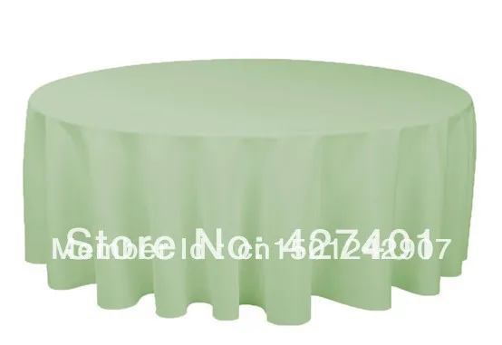 Горячая 13" светло-зеленая круглая Полиэфирная Ткань простая крышка стола для свадебных мероприятий и вечерние украшения