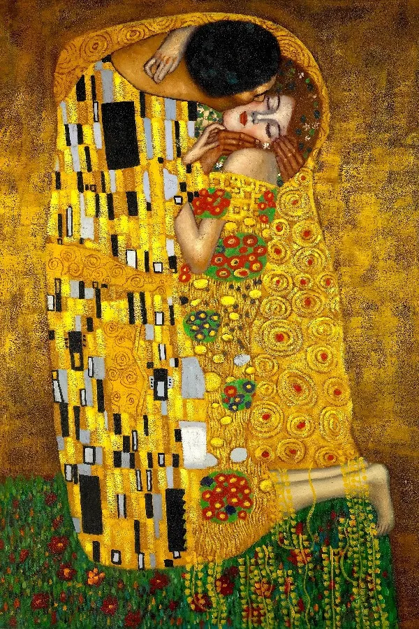 Художественная картина Gustav Klimt The Kiss настенные плакаты печать на холсте 12x18 20x30 24x36