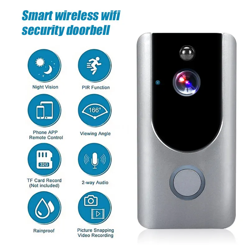 

Premium Without Battery Phone Video Doorbell for Doorbell Video Intercom for Home Security DoorBell Camera Wifi APP Remote