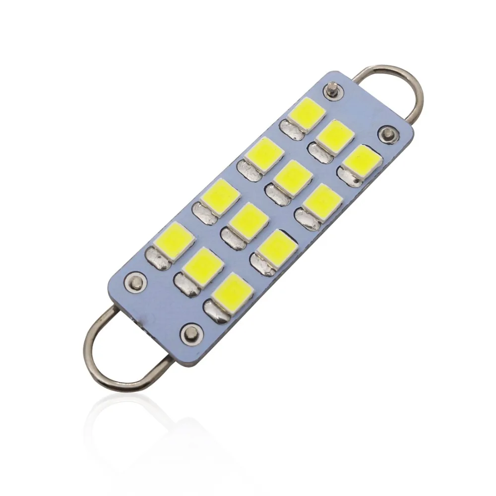 4 шт. * автомобильная лампа festoon 12smd 1210 12v c5w auto led Bulb f 44mm Car светильник светодиодное