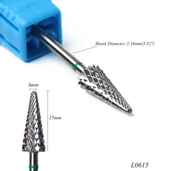 1 шт. электрическое сверло для ногтей карбид вольфрама фреза для дизайна ногтей инструмент для очистки кутикулы для маникюра полировки заусенцев CH901 - Цвет: L0615