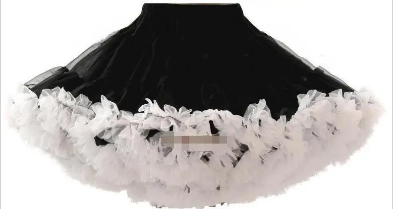 В розницу; мини-юбка для девочек-подростков; женская 2 Цвет, из кусков, праздничное платье-пачка, юбки белого цвета с черными рюшами 1 шт - Цвет: picture color