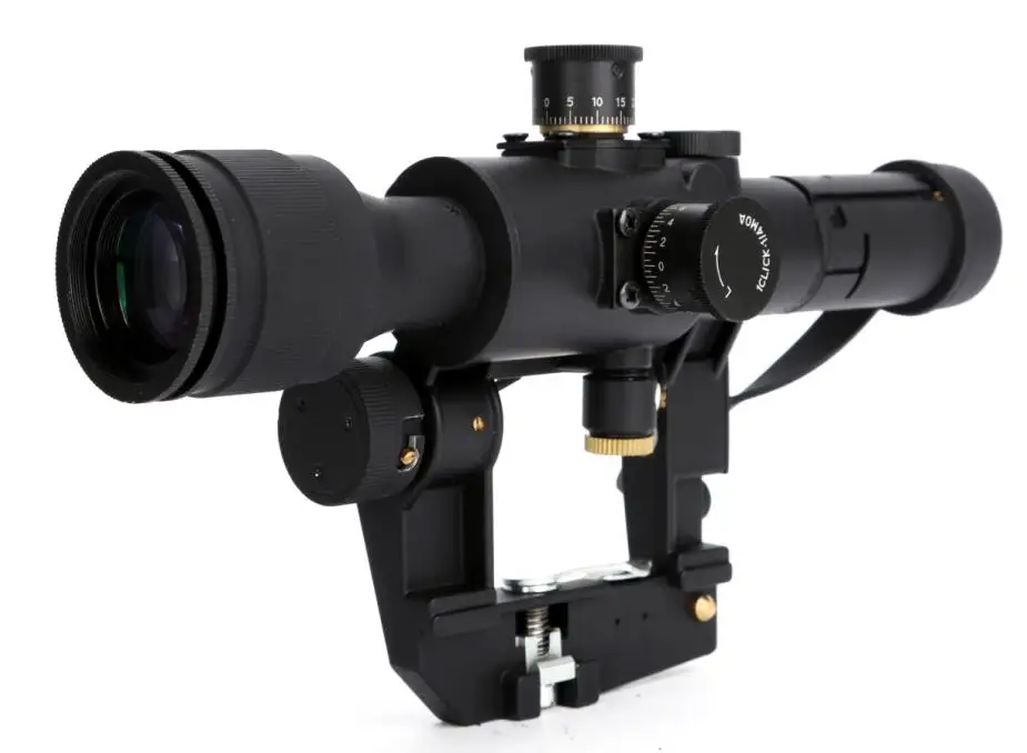 Пистолет PHANTOM Svd красный с подсветкой охотничий АК Снайпер драгунов прицел 4x26 SVD