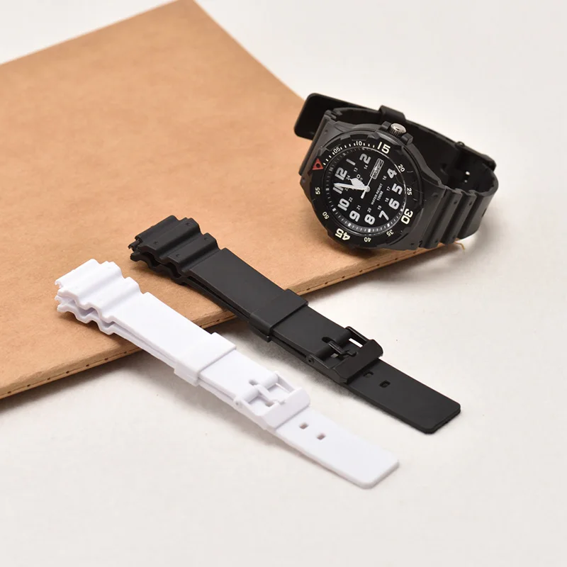 18mm Watchband Silicone Rubber Band Men Sports Strap For CASIO MRW-200H Replace Electronic Wristwatch Belt Watch Accessories | Наручные