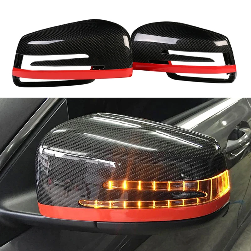 

Car Accessories Carbon Fiber Mirror cover For Mercedes Benz W204 W176 W246 W207 W212 W221 X204 GLA CLA CLS Replacement Style AMG