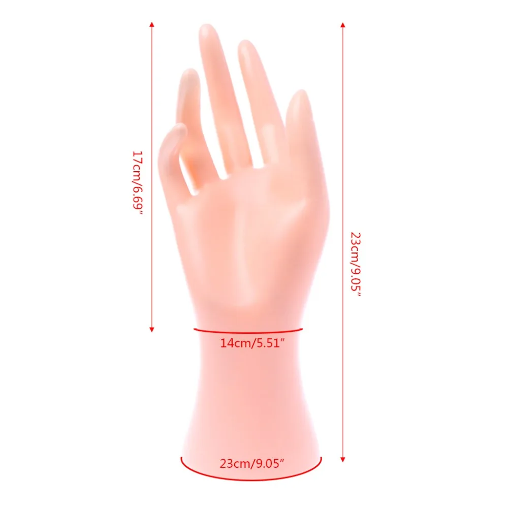 23 см x манекен рука палец перчатки кольцо браслет ювелирные изделия дисплей стенд держатель
