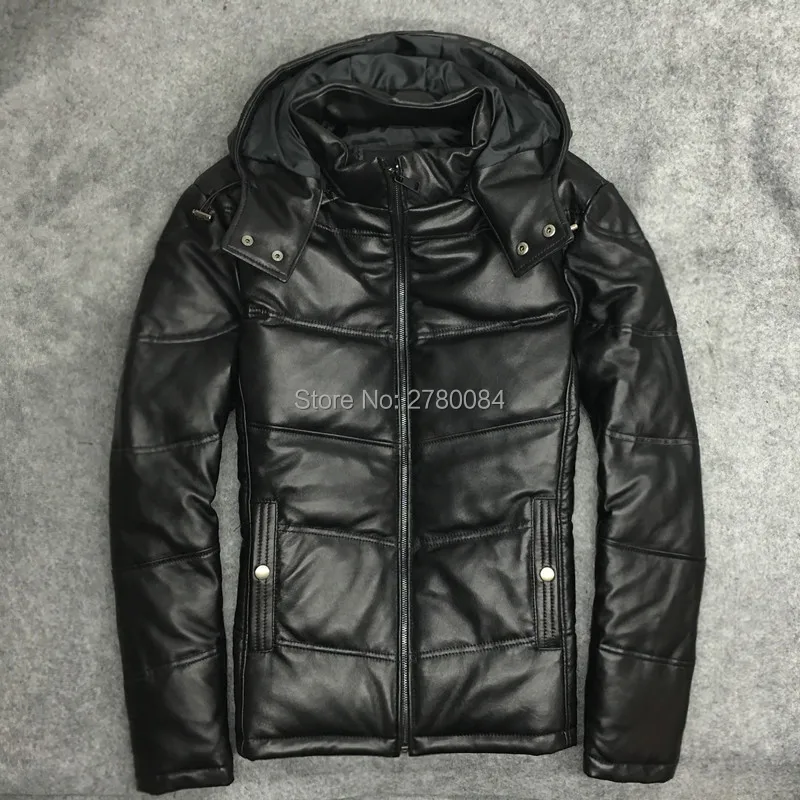 Куртка мужская из натуральной овечьей кожи на утином пуху|duck down|duck down jacket menduck |