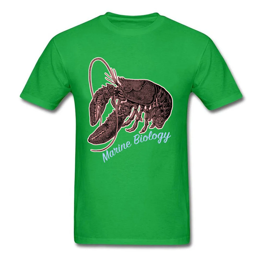  Men Tshirts cosie Hip hop T Shirt Pure Cotton Round Neck Short Sleeve Camisa Sweatshirts Summer/Fall Free Shipping Marine Biology Lobster Illustration Oceanography Marine Li green