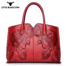 Bolsa Feminina 2019 Новая женская кожаная сумка на плечо для женщин Красная Зеленая роскошная сумка женская рельефная сумка-мессенджер брендовая