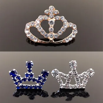 

2018News 60pcs Rhinestones Crown Button for DIY hair Accessories or wedding clothes decoration HZ369-HZ373