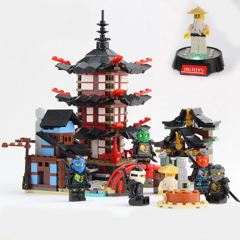 

Ninja Temple of Airjitzu Smaller Version Bozhi 737Pcs Building Blocks Set Compatible Legoing Ninjagos Toys for Children Bricks