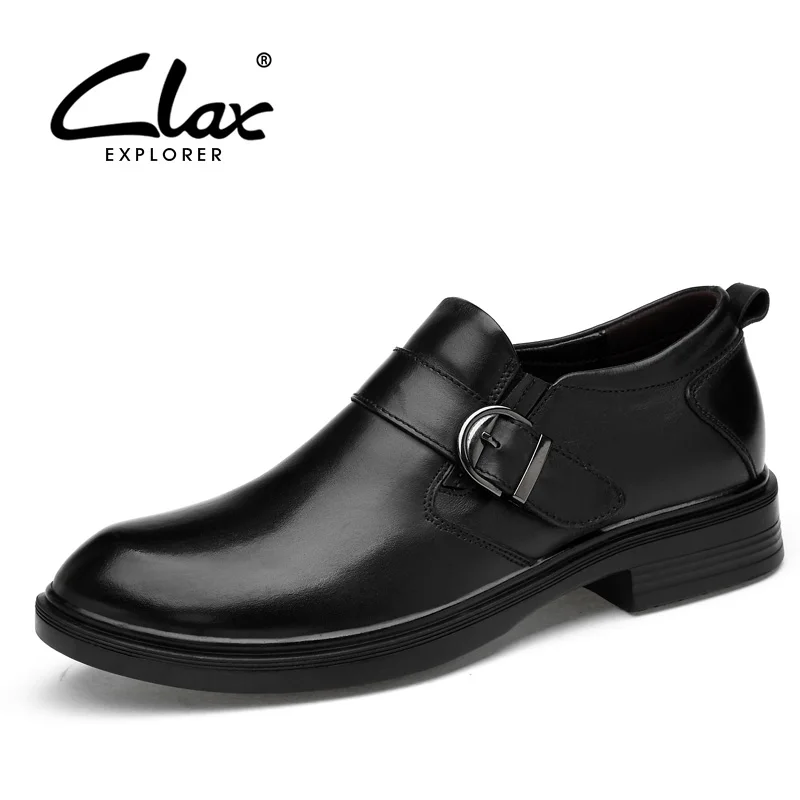 CLAX Men's Dress Shoes Genuine Leather 2018 Spring Autumn Crocodile Formal Shoes Male Social Shoe Black Wedding Footwear Oxford цена CLAX Men's Dress Shoes Genuine Leather 2018 Spring Autumn Crocodile Formal Shoes Male Social Shoe Black Wedding Footwear Oxford цены онлайн