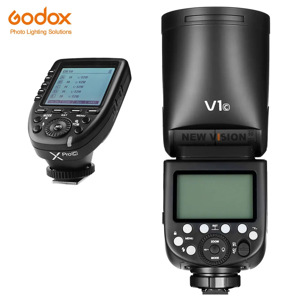 In Stock! Godox V1 Flash V1S V1C V1N V1F V1O TTL 1/8000s HSS lithium battery Speedlite Flash for Sony Canon Nikon Fuji Olympus - Цвет: V1 with XPRO