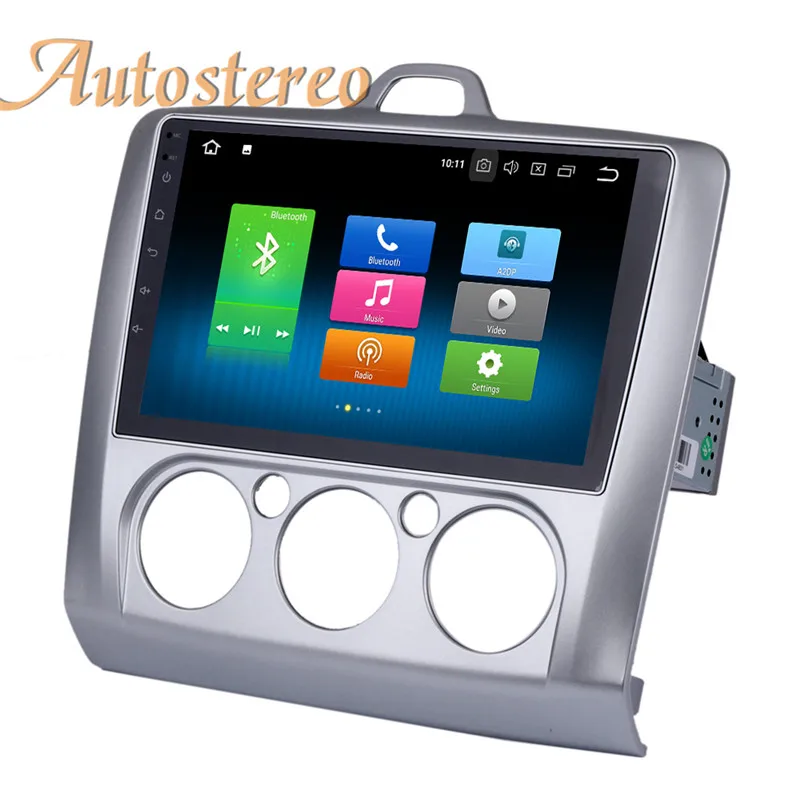 Autostereo Android9 4+ 32 Автомобильный gps навигатор стерео Мультимедиа для Ford Focus 2004-2011 без DVD плеера головное устройство PAD магнитофон