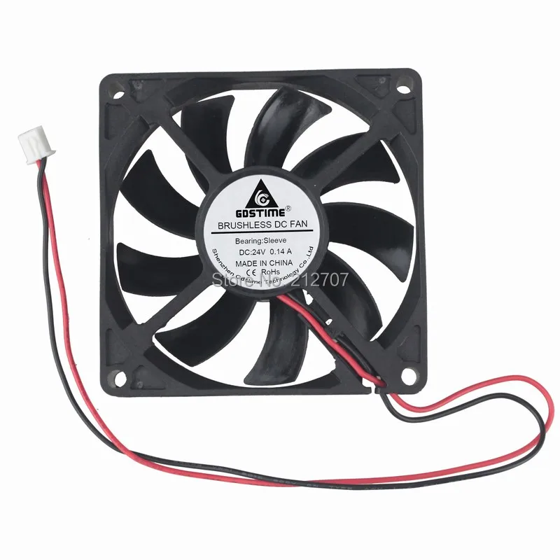 24V 80mm 80x80x15mm 8cm PC CPU Computer Case Cooling Cooler Fan 2pin 15mm