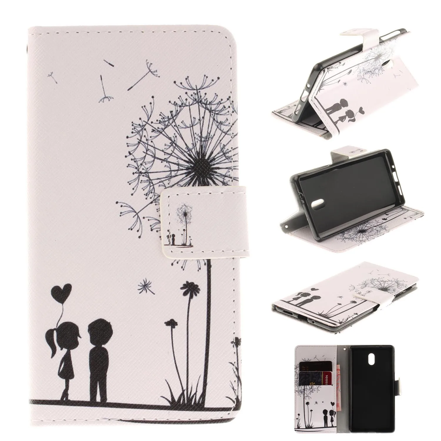 2018 New Arrival Animal Pattern Leather Wallet Phone Cases For Nokia 3 Case Bags Flip Cover Fundas Capa Coque Hoesjes bq | Мобильные