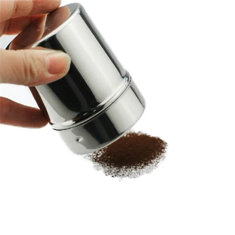 Stainless Chocolate Shaker Icing Sugar Powder Flour Cocoa Coffee Sifter steel dusting can fancy mesh bucket A1 | Дом и сад