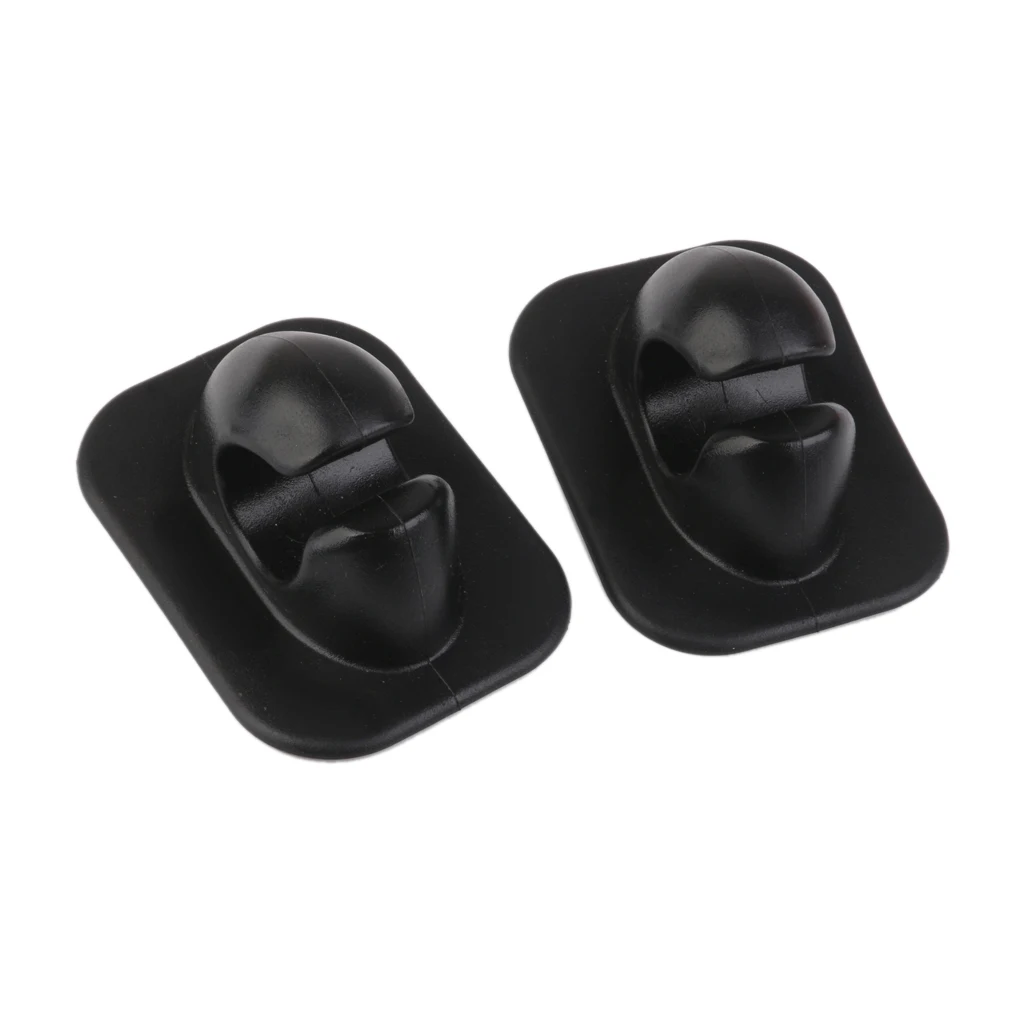 Durable 2Pcs Black PVC Paddle Hooks Holder for Safety Water Sports Fishing Inflatable Boat Kayaks Canoe Dinghy Yatch Accessories