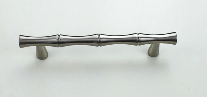 

Satin silver Zinc alloy furniture pulls cabinet handle bamboo shape Dresser Drawer Pulls Handles Knobs CC 128mm
