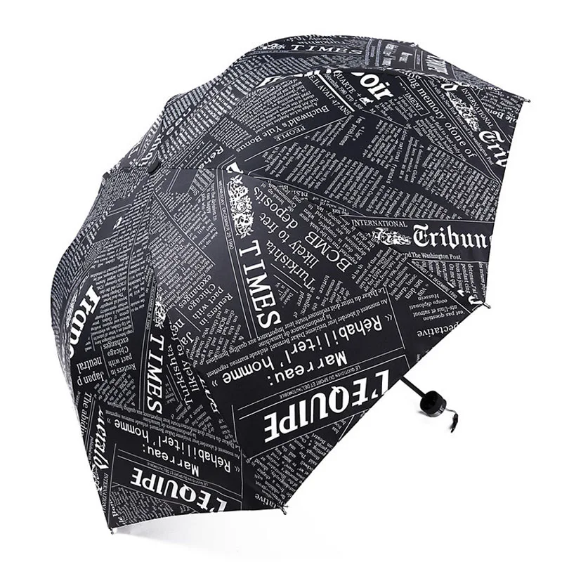 Vinyl Sunscreen Umbrella For Women Men Folding Sunny Rainy Windproof Sunscreen Newspaper Umbrella Women Men Umbrellas    (20)