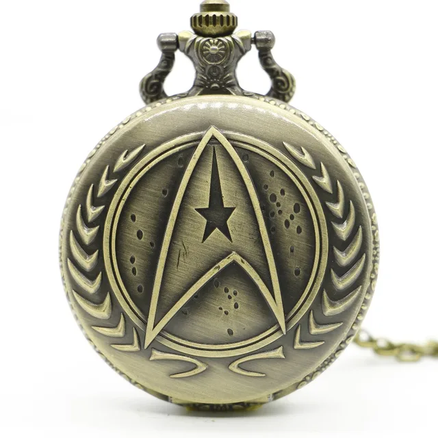 Bronzo Antico Della Vigilanza Di Tasca Della Collana A Lunga Catena Del Quarzo D Bronzo Antico Della Vigilanza Di Tasca Della Collana A Lunga Catena Del Quarzo D
