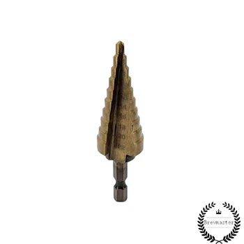 

SELF-STARTING HSS STEP/STEPPED DRILL BIT 4-22MM - TITANIUM NITRIDE COATED