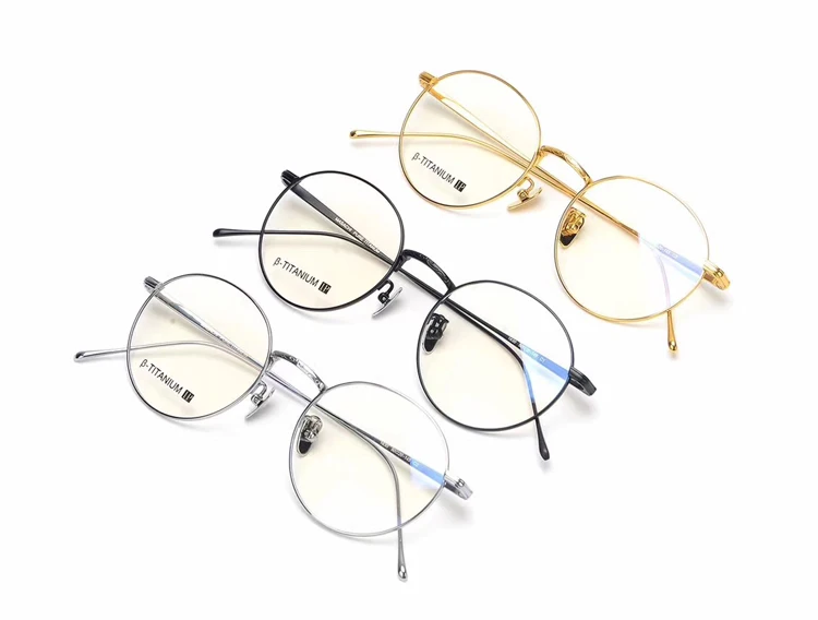 

Vintage Happy Potter John Lennon Total Round Circle IP 100% Pure Titanium Light Myopia Presbyopia Prescription Eye Glasses Frame