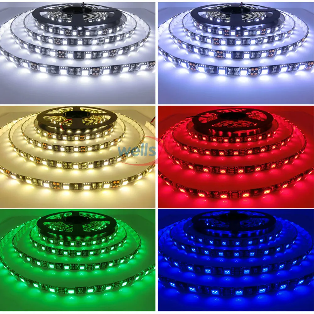 Светодиодная лента 12 В постоянного тока 5050 SMD 5 м 60 светодиодный s/M IP20 IP65