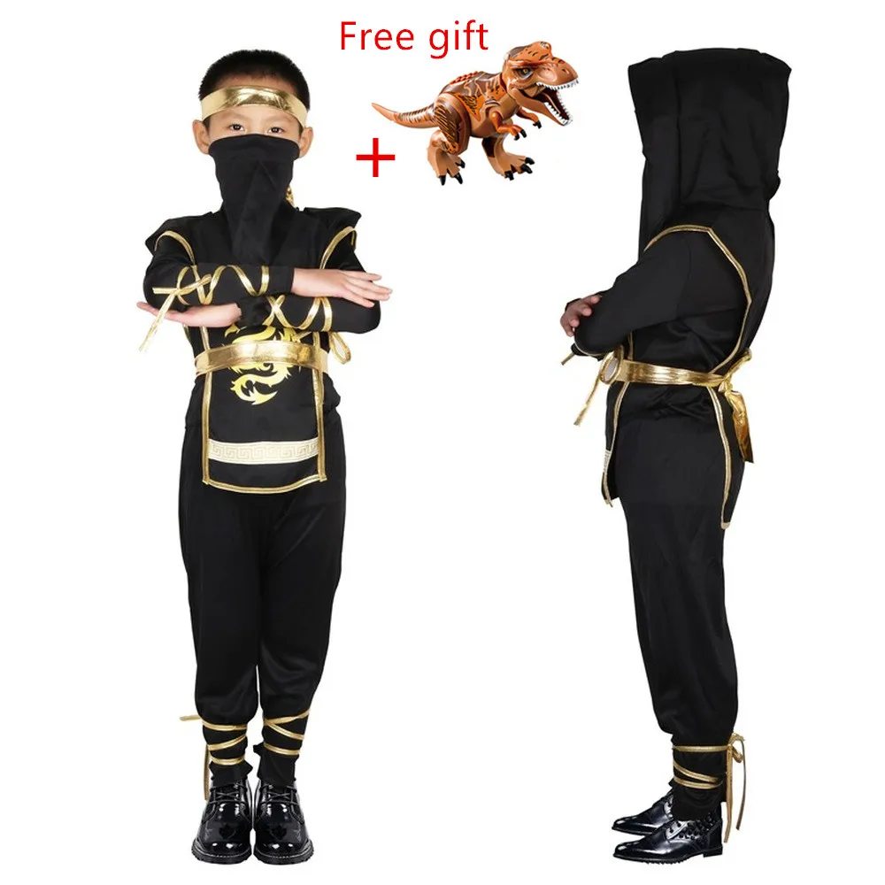 

Boys Costumes Ninjago carnival Costume kids Fancy Party Dress Up Halloween Costume for Kids Ninja Cosplay Superhero set+free toy